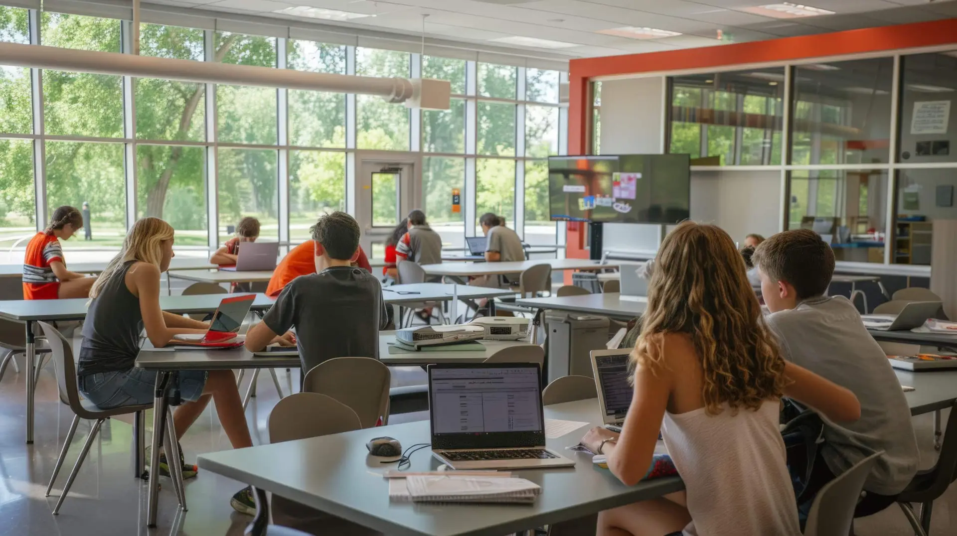 Klaslokaal les school digitale geletterdheid