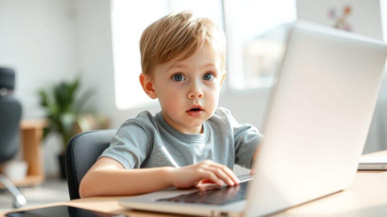 leerling oefent digitaal gezond schermgebruik in de klas