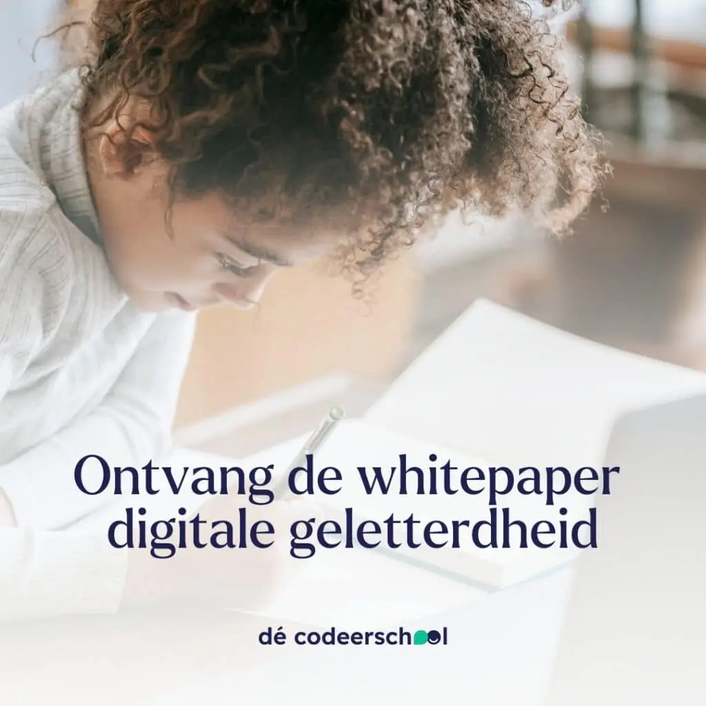 Download gratis whitepaper over digitale geletterdheid met stappenplan en checklist voor implementatie in het onderwijs